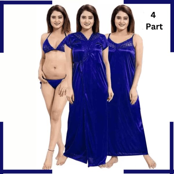 4 পার্ট নাইটয়ার সেট (Blue)